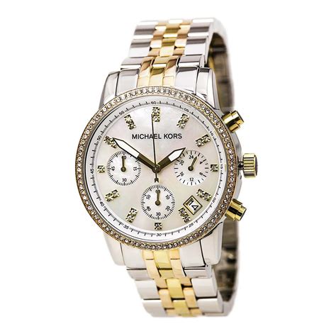 christ michael kors tricolor watch